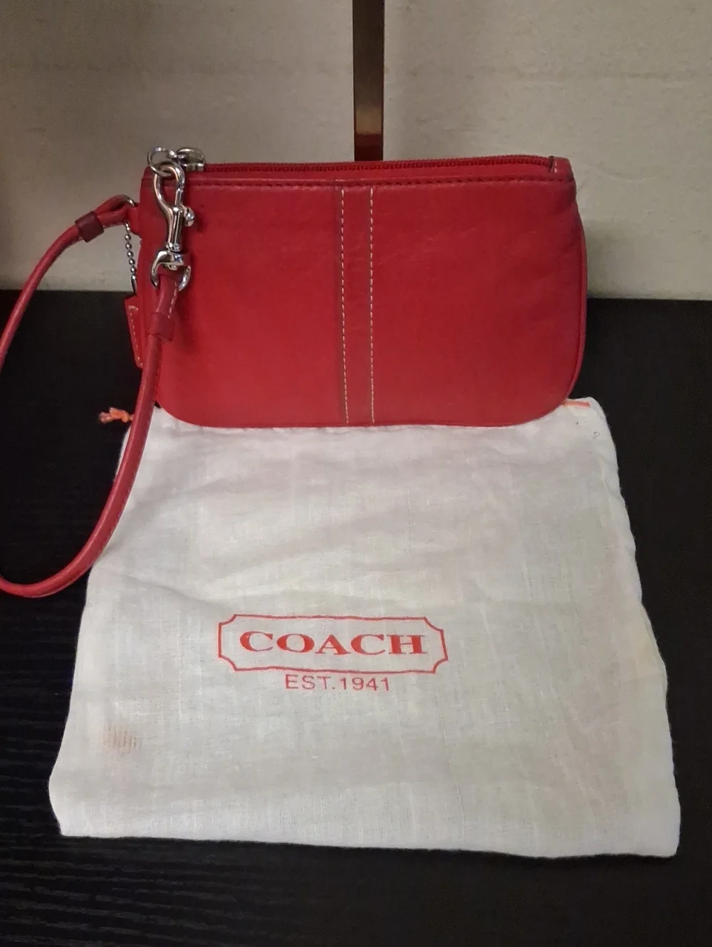 Coach Rare Vintage Raspberry Wristlet